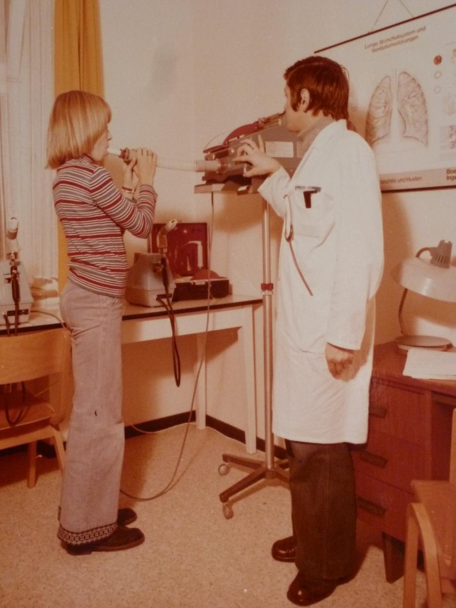 Auguste-Victoria-Stift, Atemtest Therapie, 1977