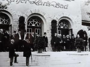 Kaiser-Karls-Bad Gebäude Besuch von Oberpräsident Gronowski aus Münster, 13.06.1925